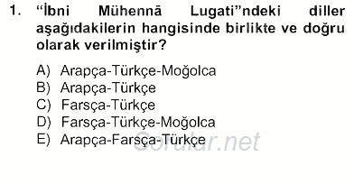 Türk Edebiyatının Mitolojik Kaynakları 2012 - 2013 Ara Sınavı 9.Soru